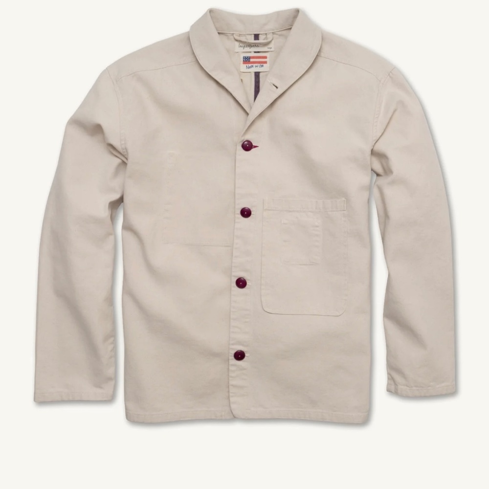 SeaVees X Imperfects Shepherds Shirt in Natural Duck Canvas
